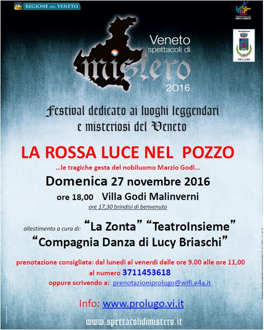 13 Novembre 2016 Villa Godi Malinverni ..... The red light in the well!