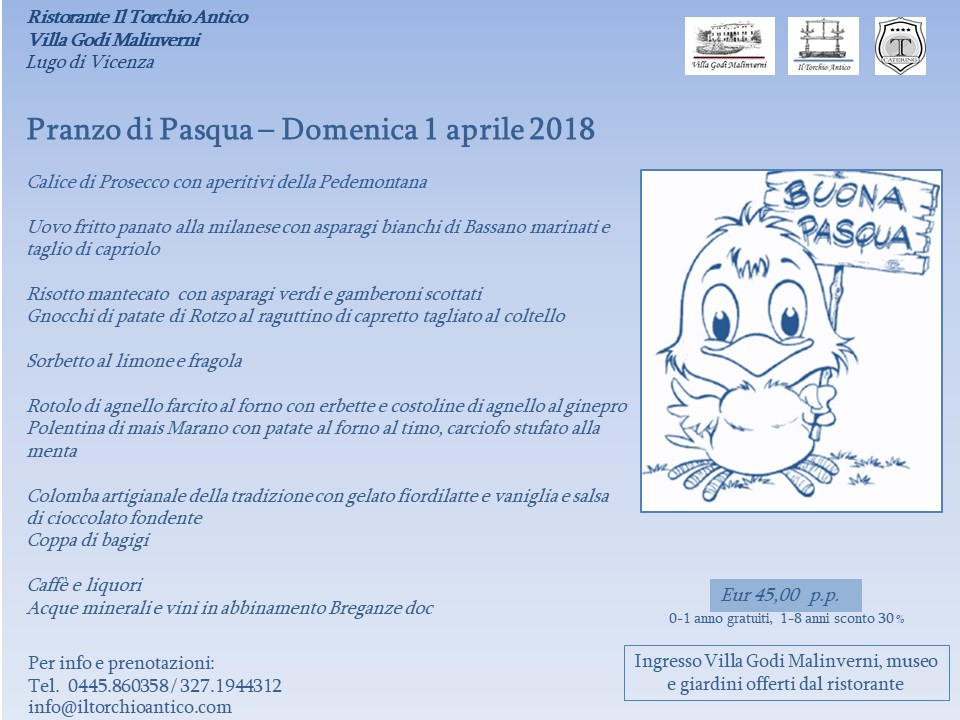 01 Aprile 2018 Pasqua 2018 - Villa Godi Malinverni, Il Torchio Antico