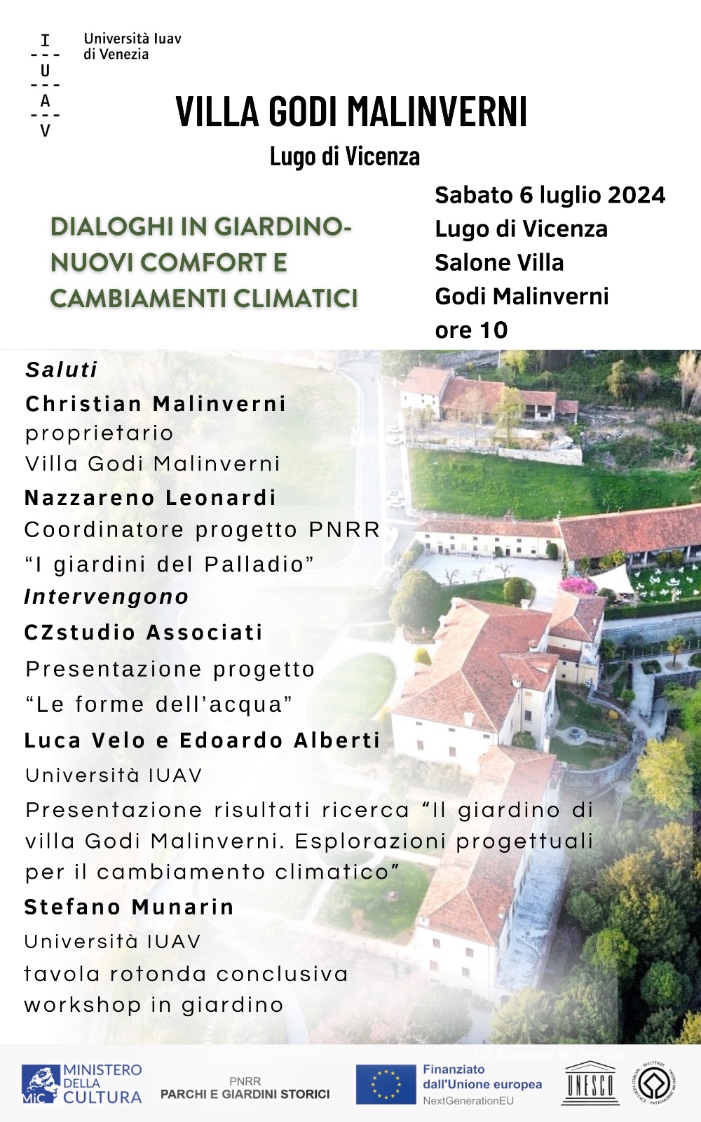 06 Luglio 2024 Conferenza stampa “Dialoghi in giardino. Nuovi comfort e cambiamenti climatici”
