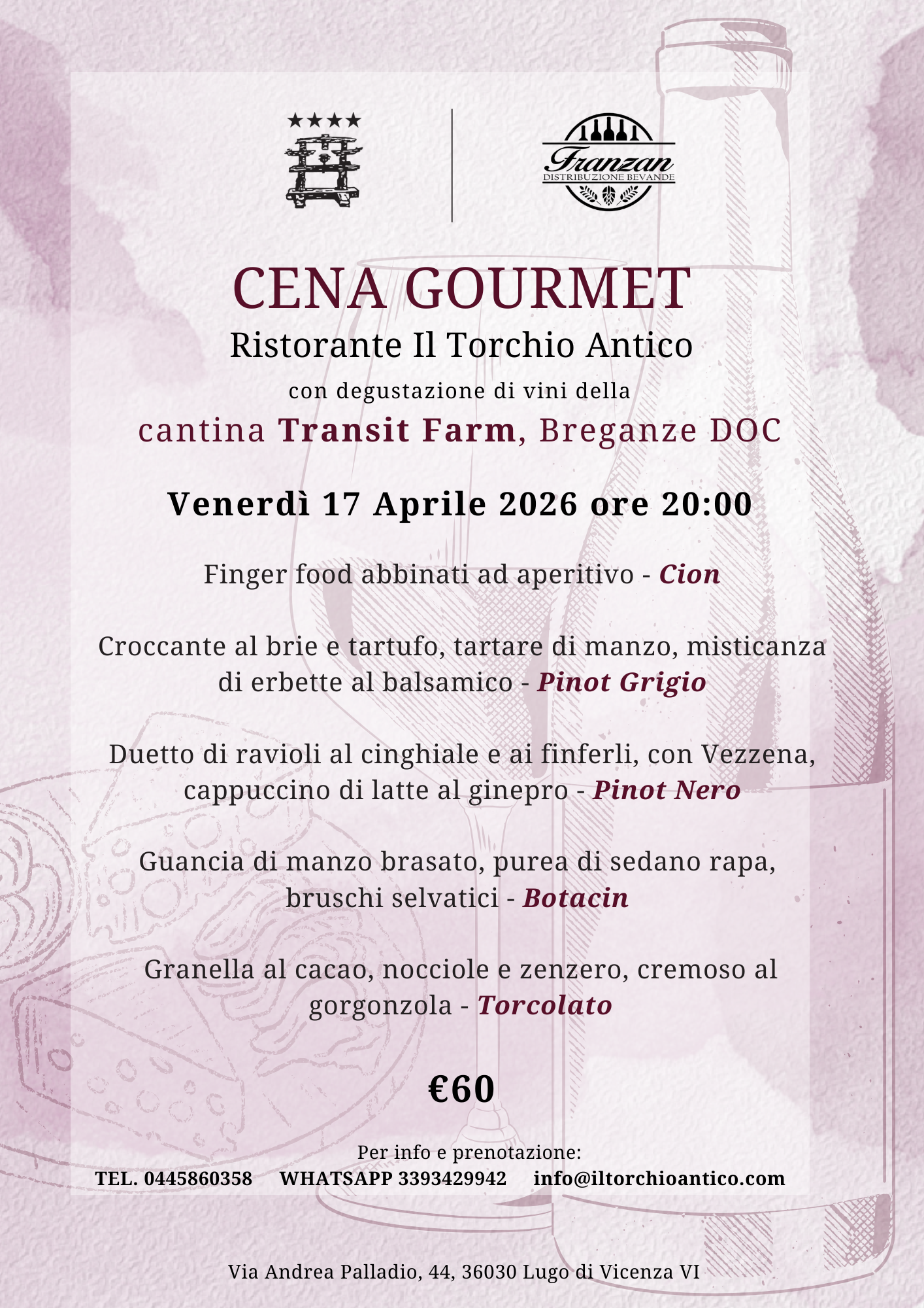 Cena Gourmet - Breganze DOC